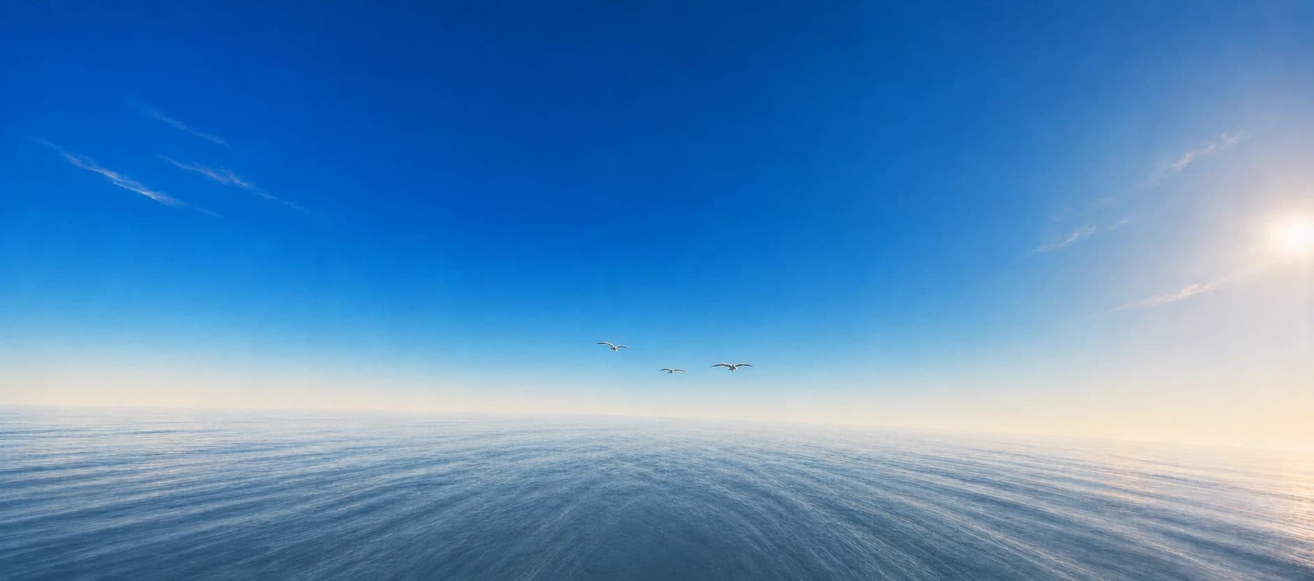 Blue ocean and sky